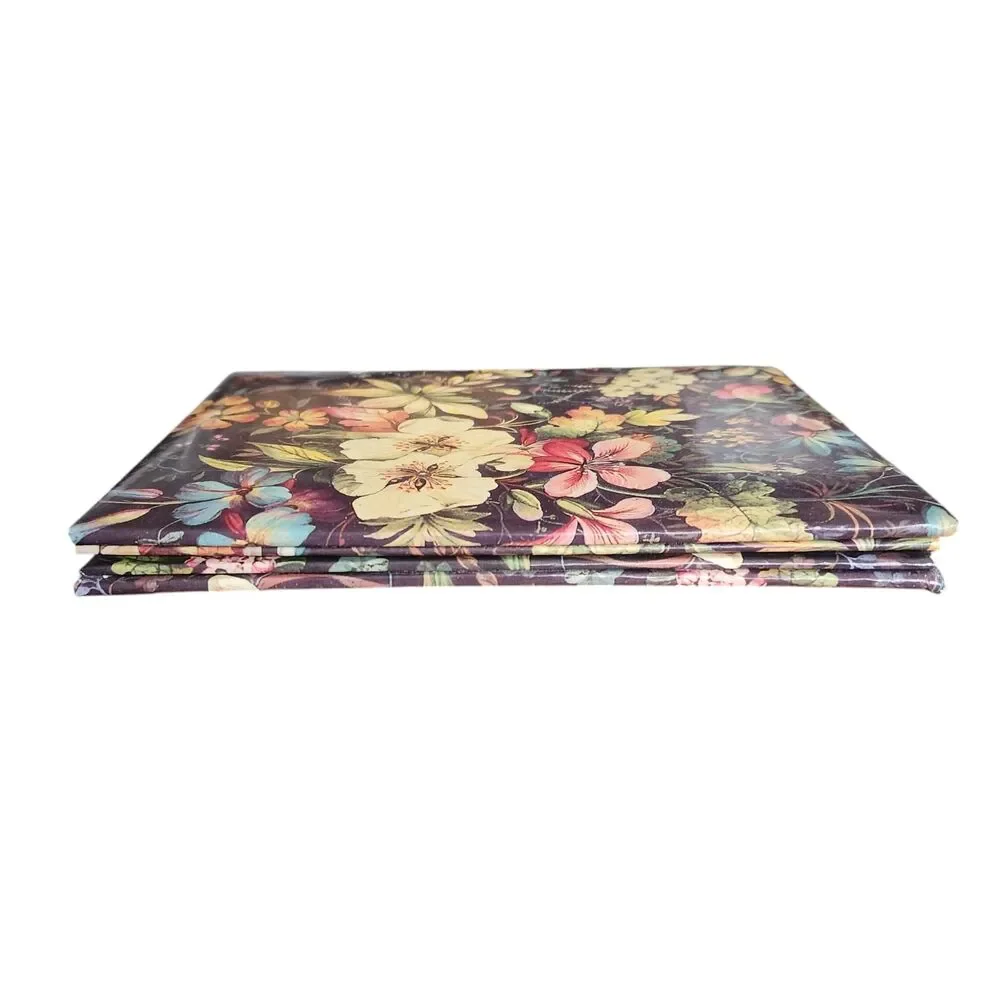 Vintage 1990's Victoria's Secret Bi-Fold Picture Frame Floral Cardboard